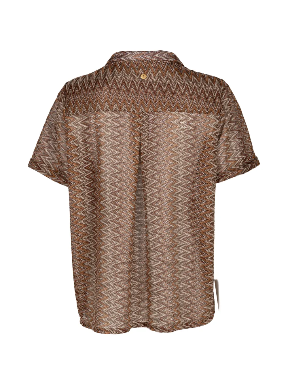 PALMACEA Blouse met zigzag print Bruin