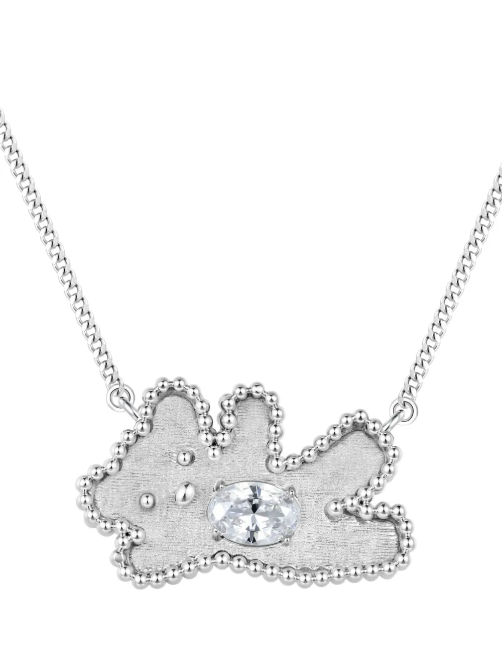 YVMIN crystal-embellished bear necklace