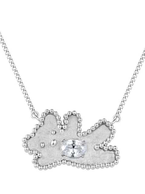 YVMIN crystal-embellished bear necklace