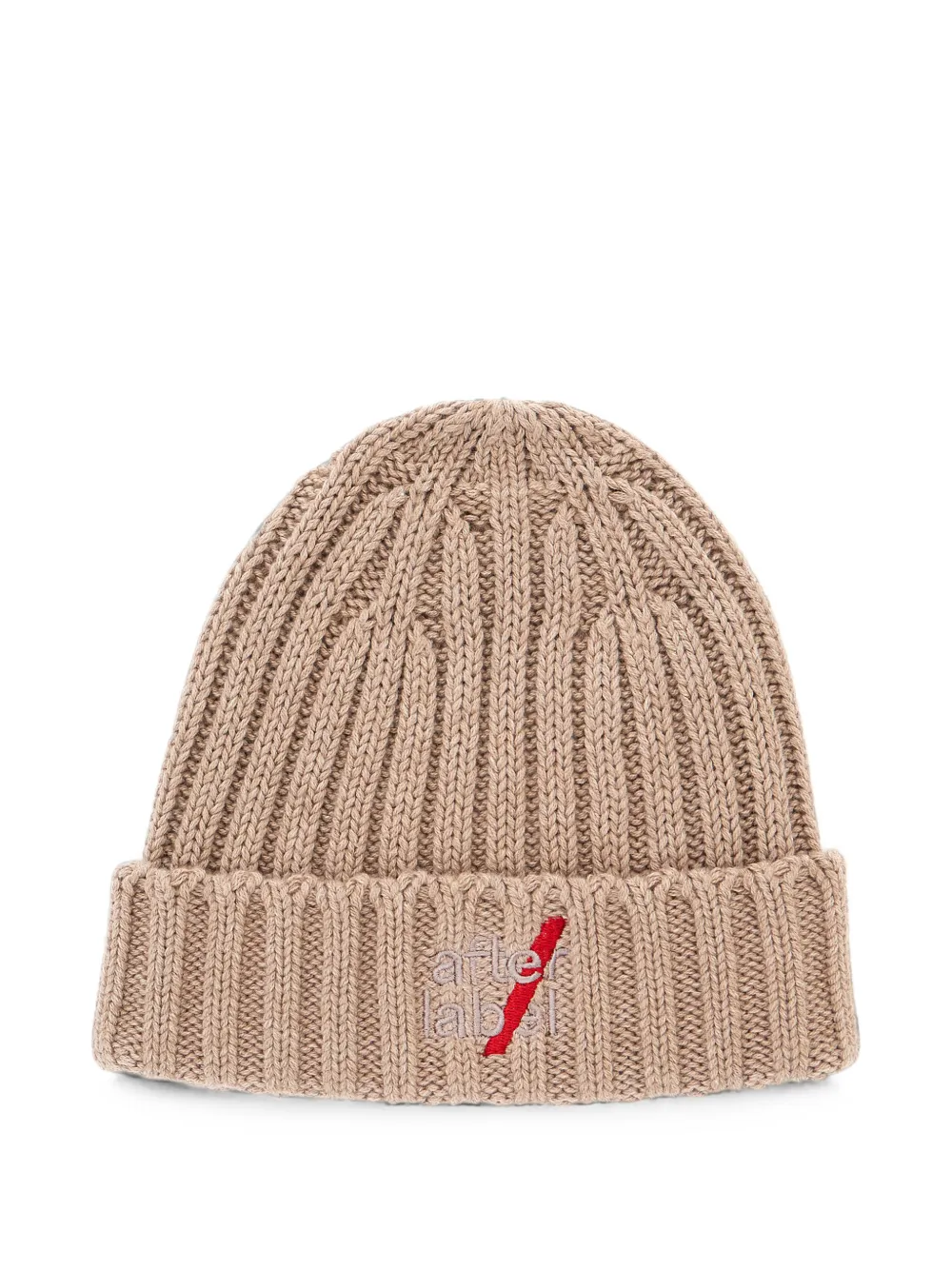 After Label Ribbed-knit Beanie Hat In Neutrals