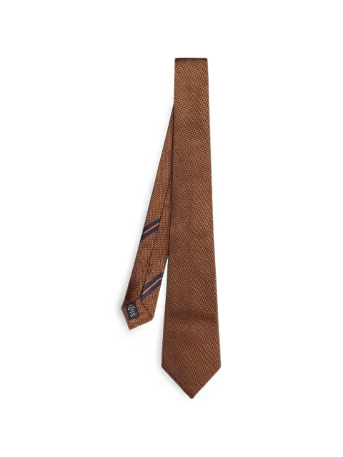 Zegna corbata de seda con motivo geométrico