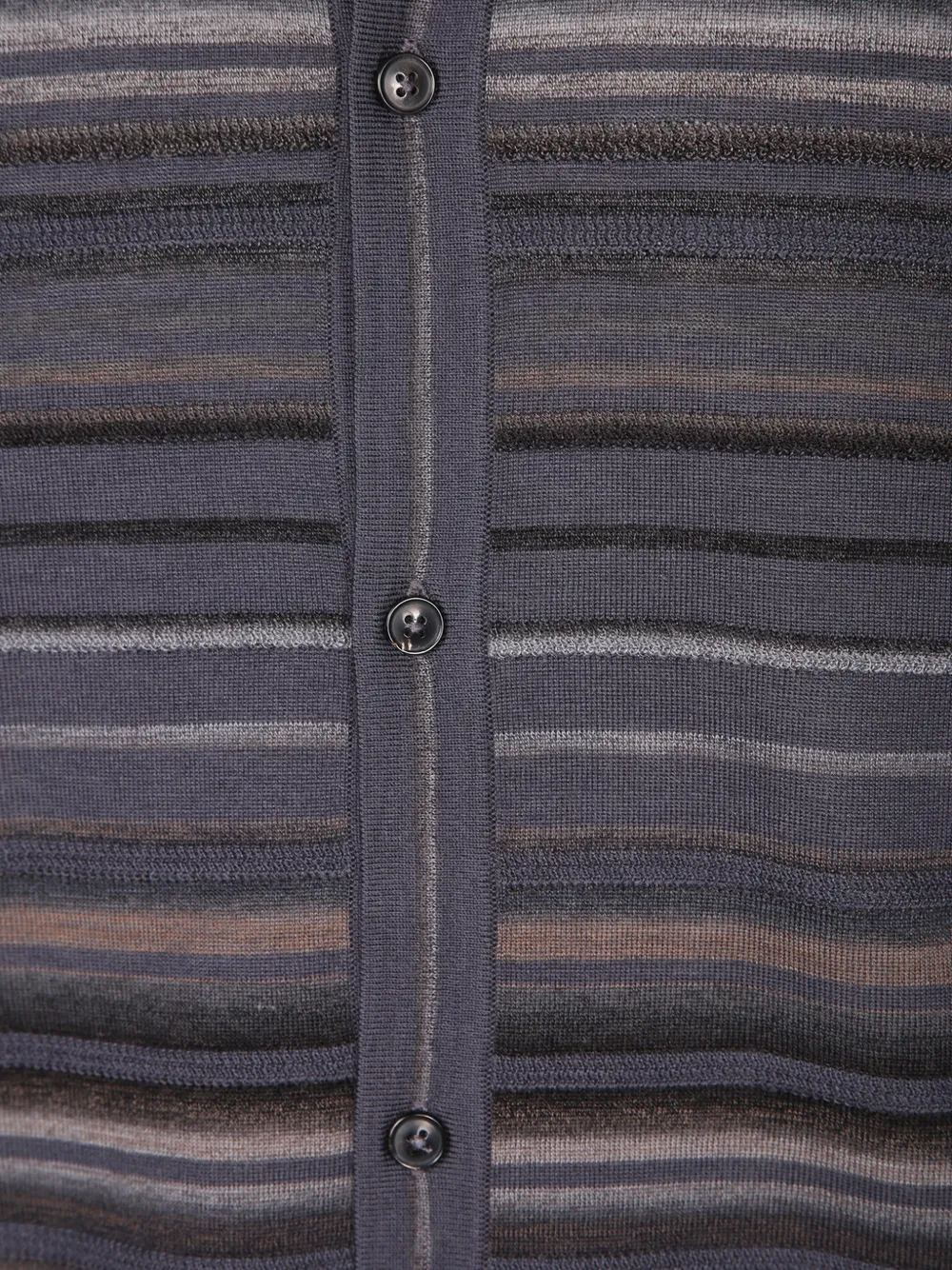 Paul Smith Grijs gestreept vest van merinowol met textuur