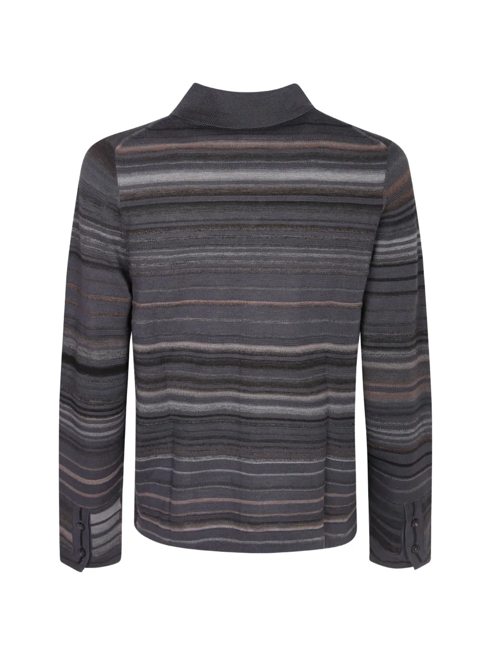 Paul Smith Grijs gestreept vest van merinowol met textuur