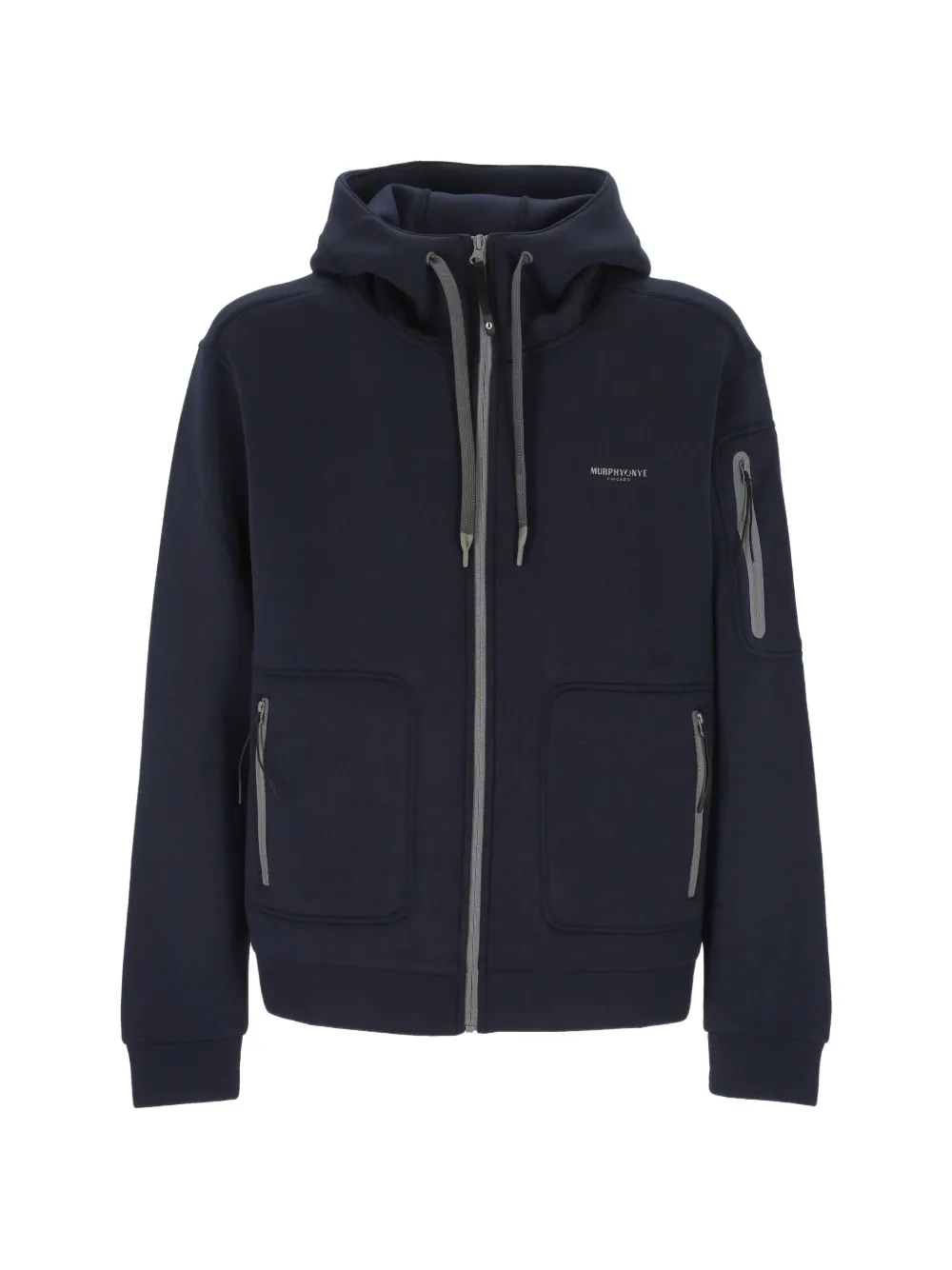 Murphy&Nye logo-print zip-up hoodie - Blu