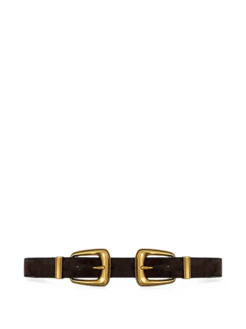 Veronica Beard double-buckle suede belt
