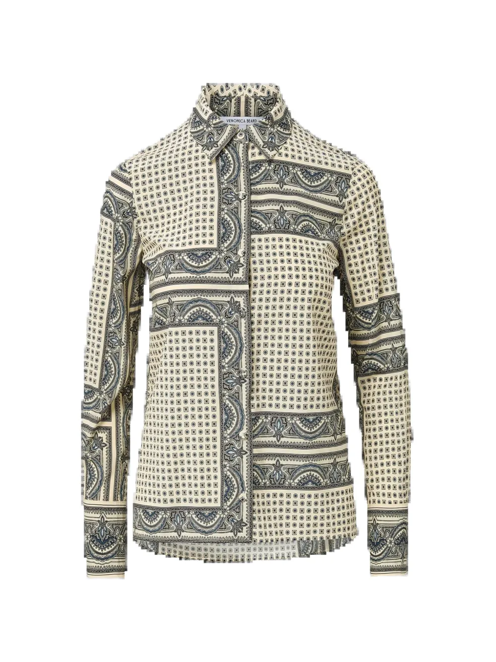 Veronica Beard Monique blouse met paisley-print Beige