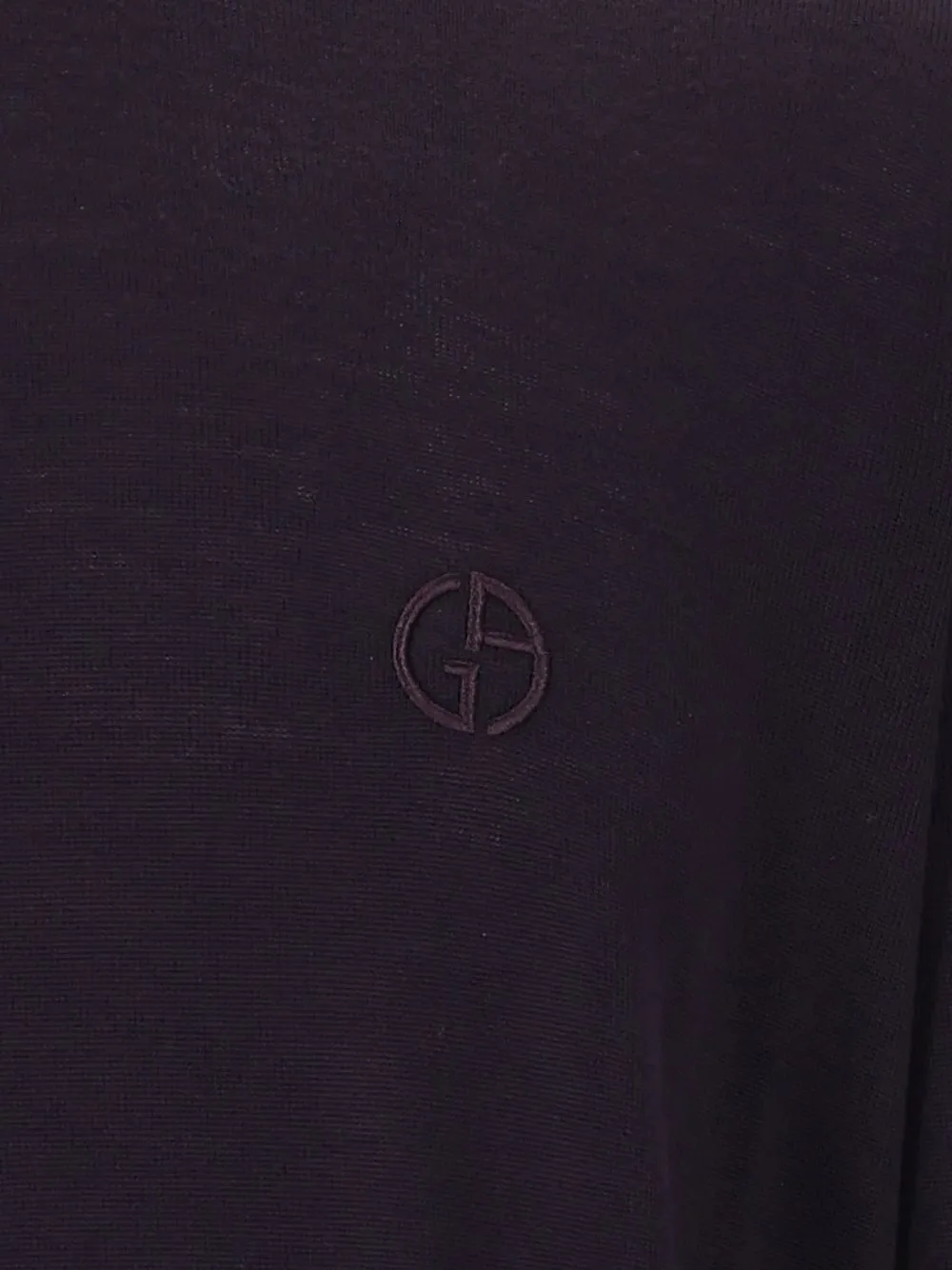 Giorgio Armani Sweater met geborduurd logo en hoge hals Paars