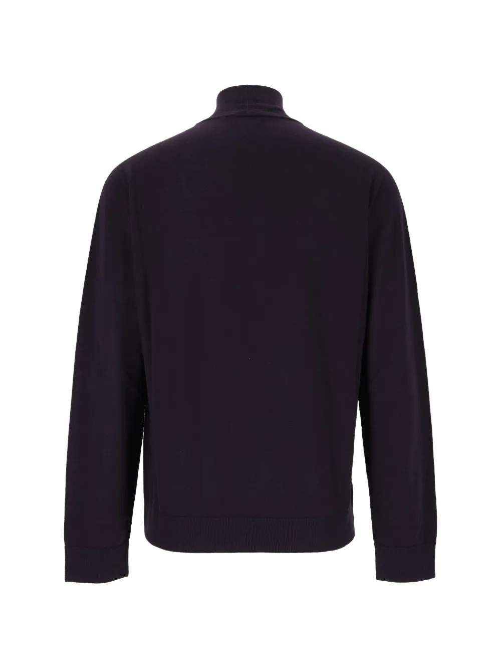 Giorgio Armani Sweater met geborduurd logo en hoge hals Paars