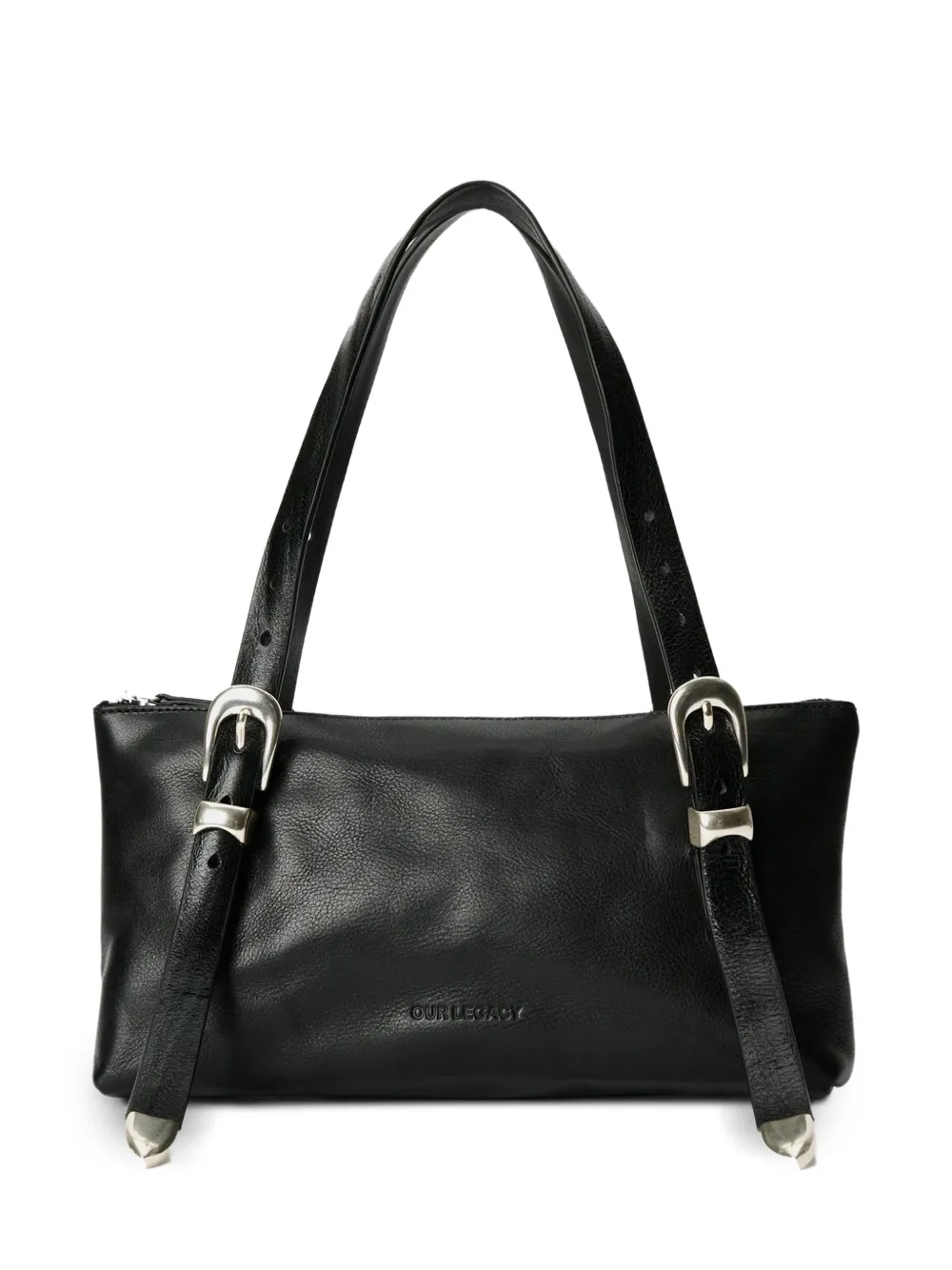 OUR LEGACY buckled leather shoulder bag - Nero