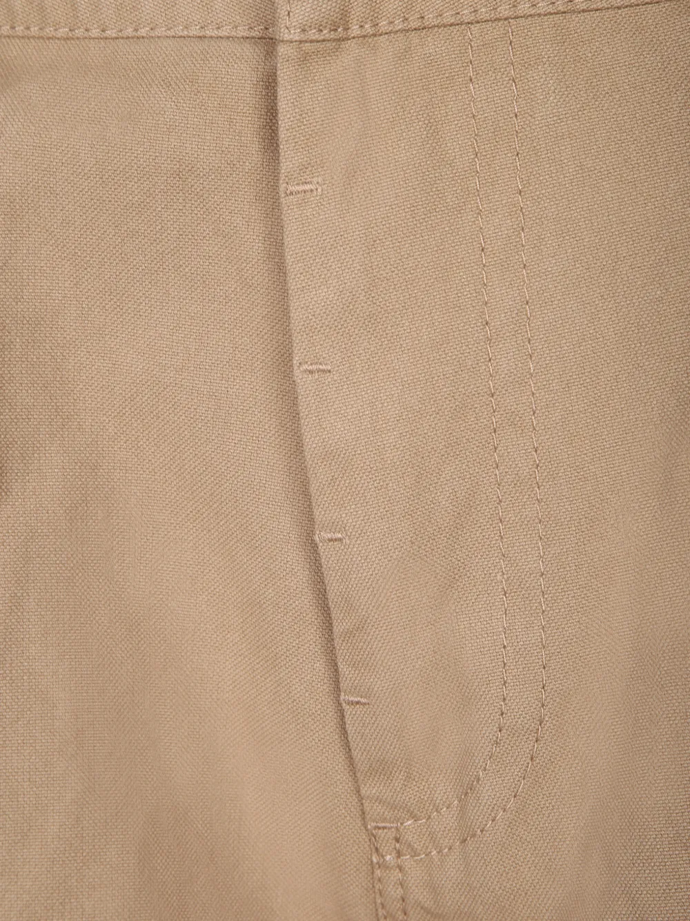 AMI Paris Straight broek met logopatch Beige