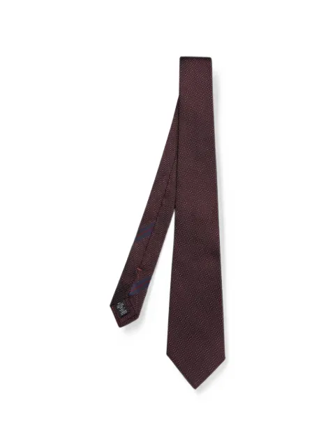 Zegna geometric-pattern silk tie