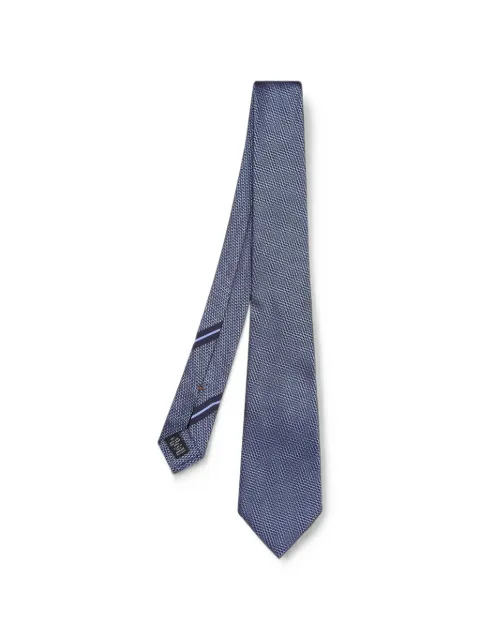 Zegna geometric-pattern silk tie