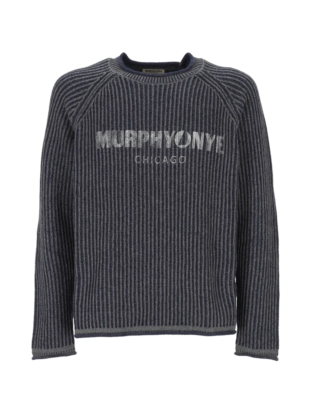 Murphy&Nye logo-print ribbed-knit sweater - Blu