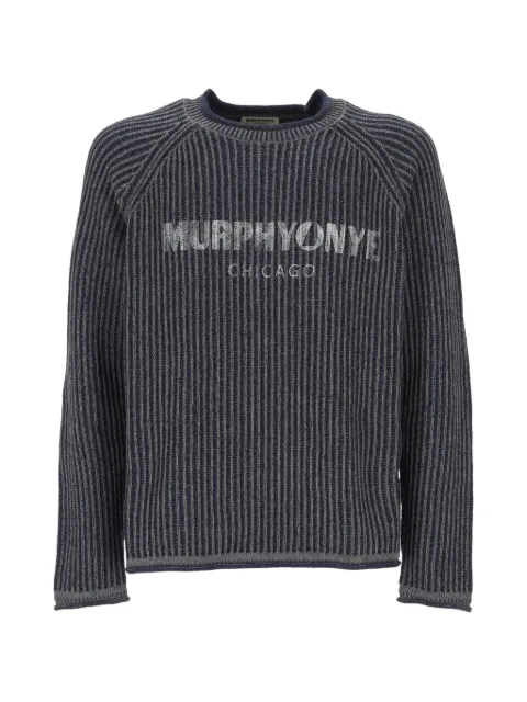 Murphy&Nye logo-print ribbed-knit sweater