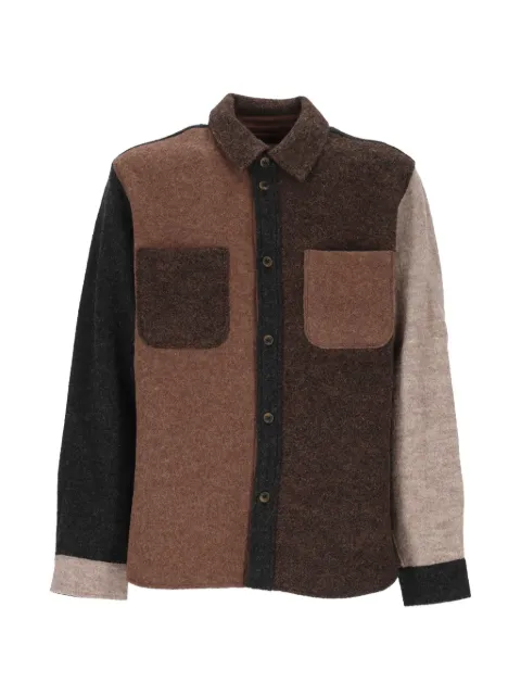 Les Deux colour-block wool overshirt