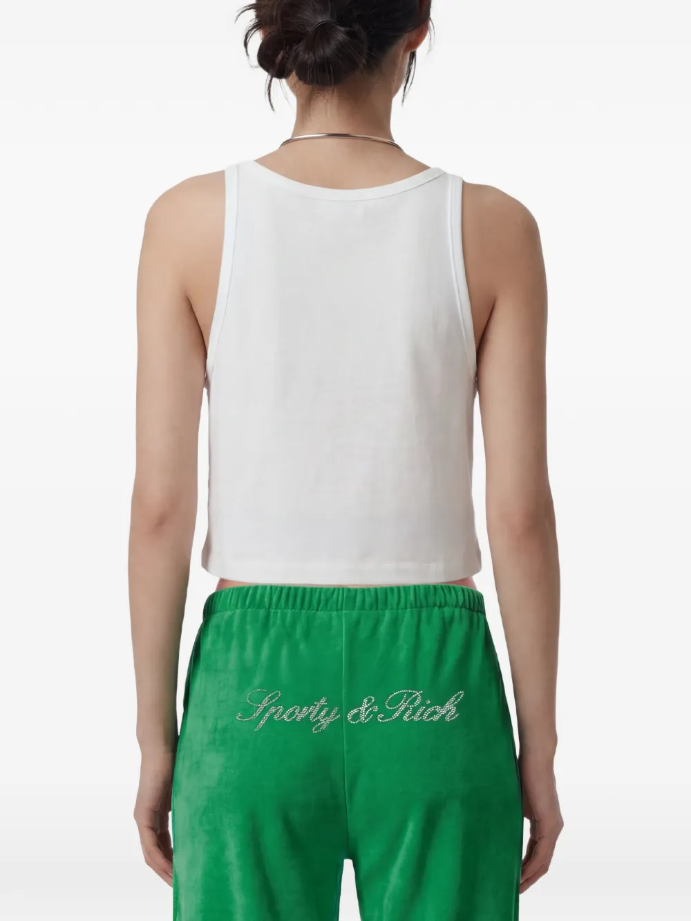 Sporty & Rich Jadore tanktop met logo-print Wit