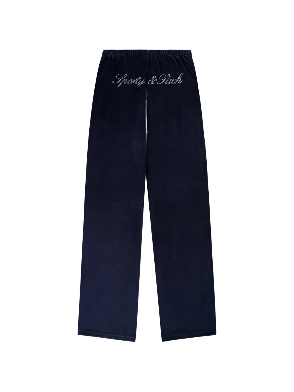 Sporty & Rich Signature Logo Krystal logo-embellished track pants Blauw