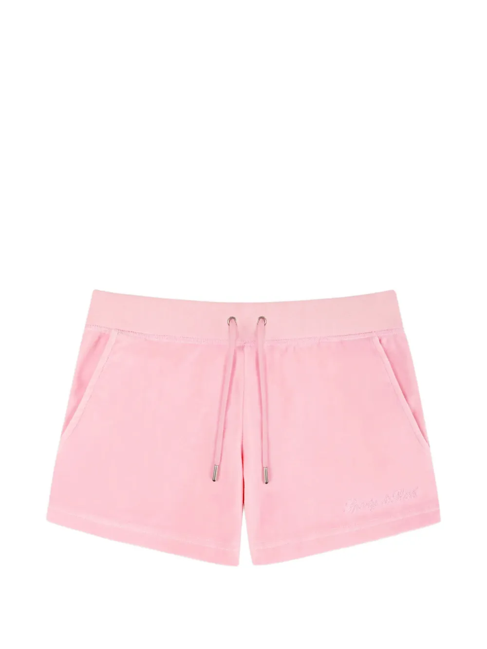 Sporty & Rich Signature Logo Krystal logo-embellished track shorts