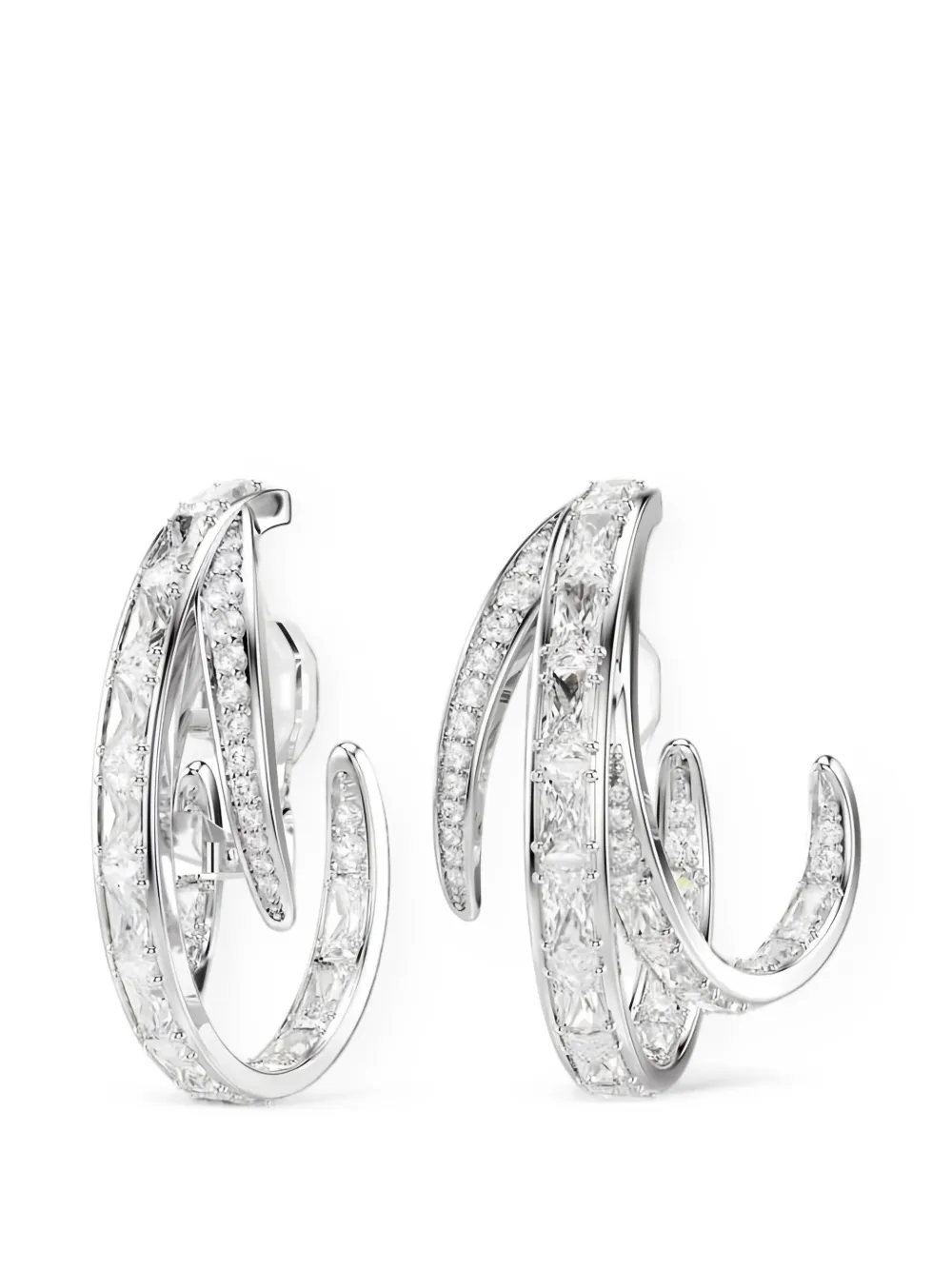 Swarovski Vienna crystal-embellished clip-on earrings - Argento
