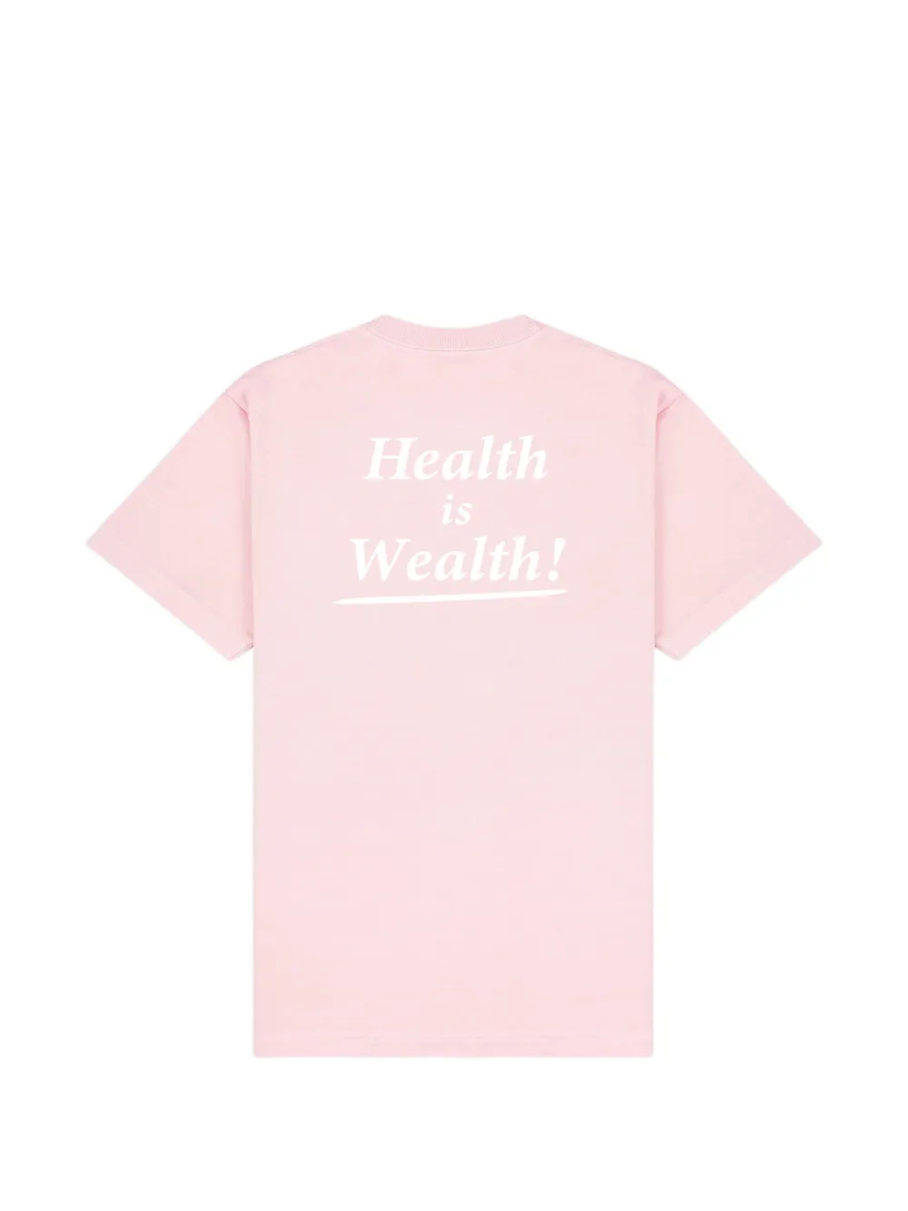 Sporty & Rich Health Is Wealth T-shirt Roze