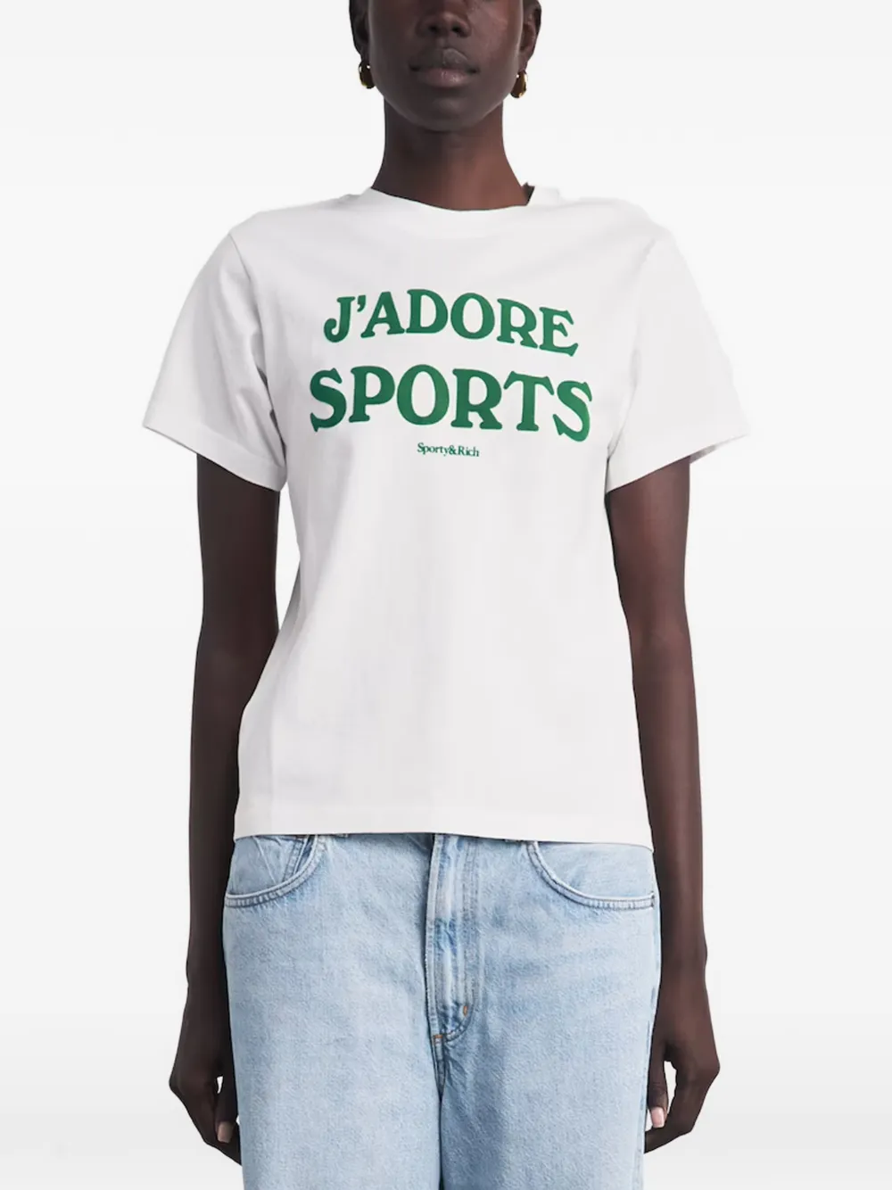Sporty & Rich Jadore logo-print T-shirt Wit