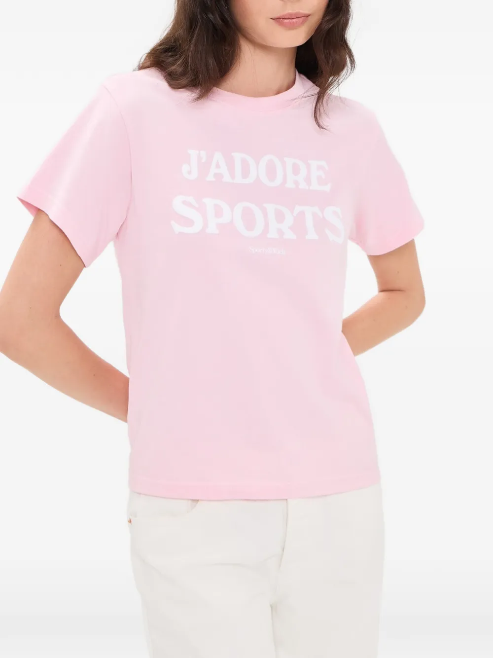 Sporty & Rich Jadore Sports T-shirt Roze