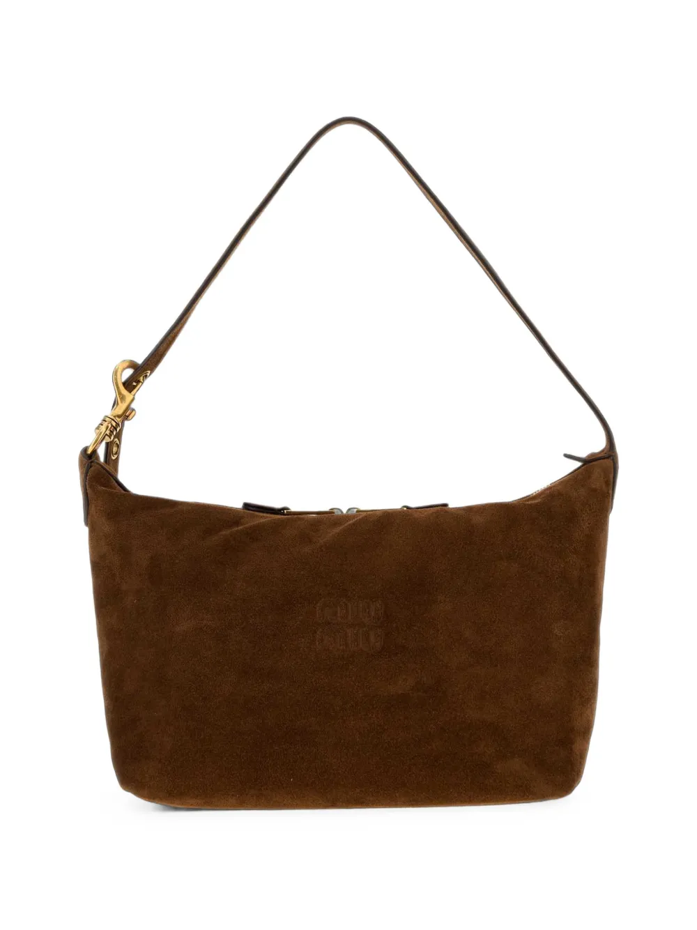 Miu Miu Spirit suede bag - Marrone