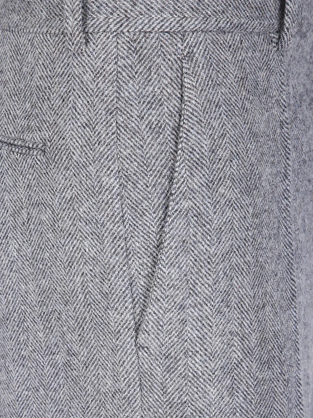 Maison Margiela Broek met visgraatpatroon Grijs
