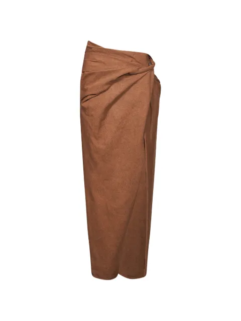 Diesel draped denim midi skirt