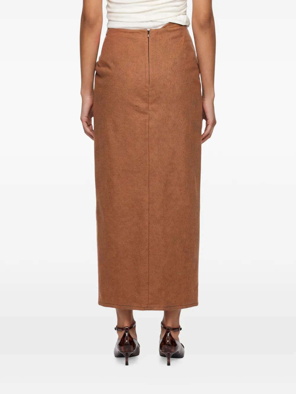 Diesel Gedrapeerde midi-rok Bruin
