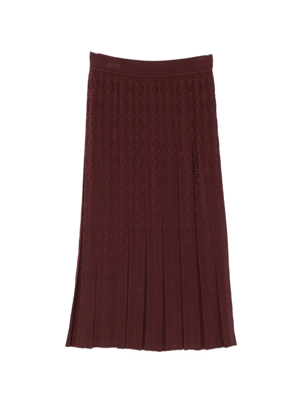 Tory Burch monogram-pattern midi skirt - Rosso