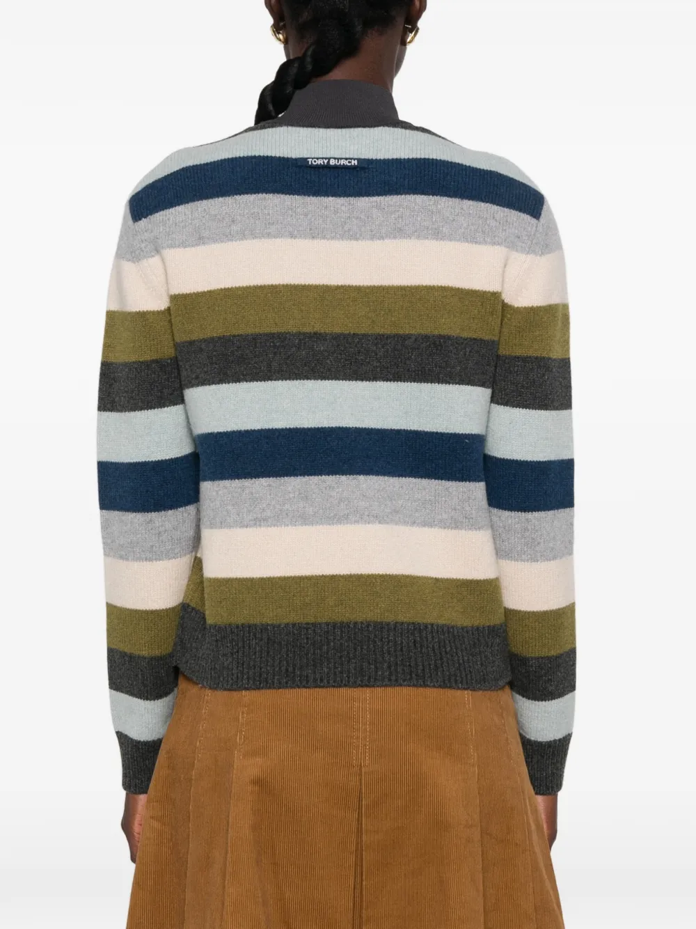 Tory Burch Gestreepte trui Beige