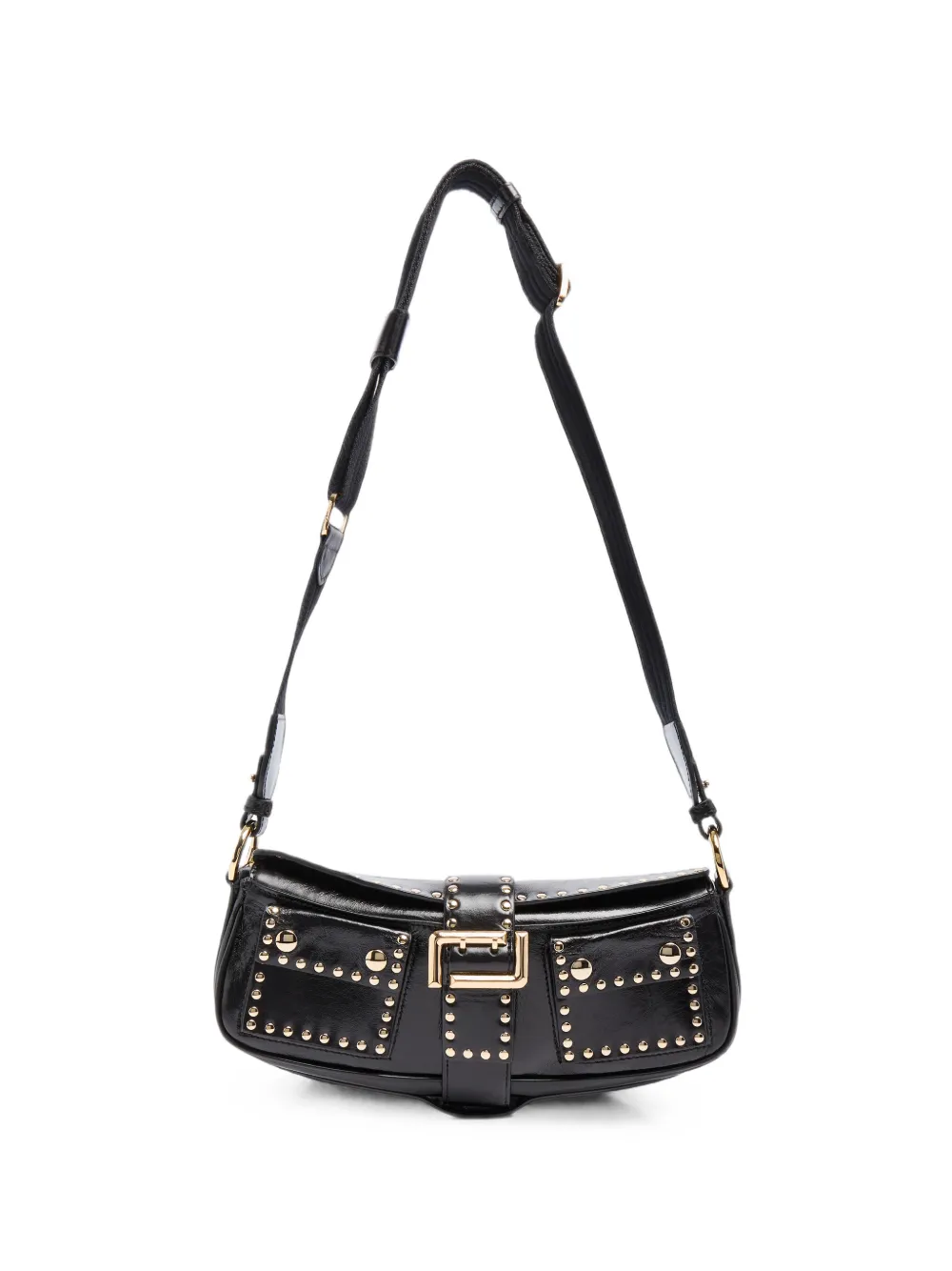 Lancel Multipocket studded leather shoulder bag - Nero