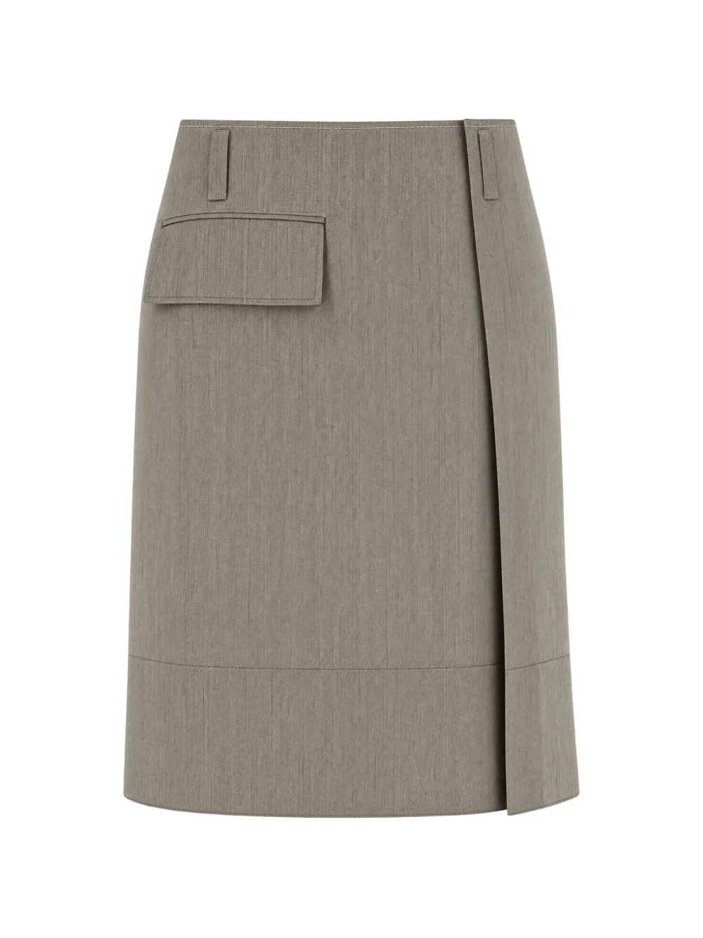 Marni flap-pocket midi skirt - Grigio