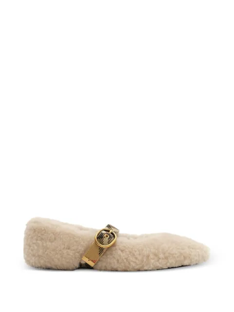 Burberry shearling Robin ballerinas
