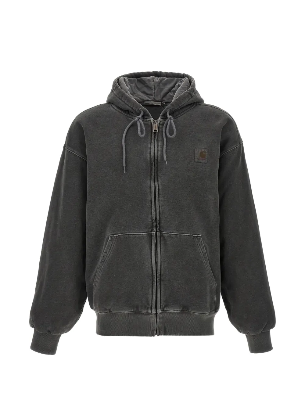 Carhartt WIP logo-patch zip-up hoodie - Grigio