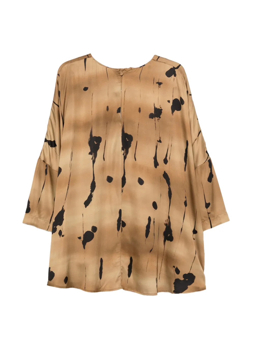 Gentry Portofino Shirt met abstracte print Beige