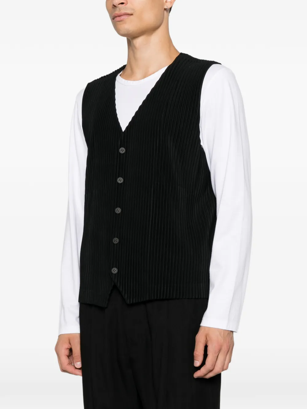Homme Plissé Issey Miyake Geplooide top Zwart
