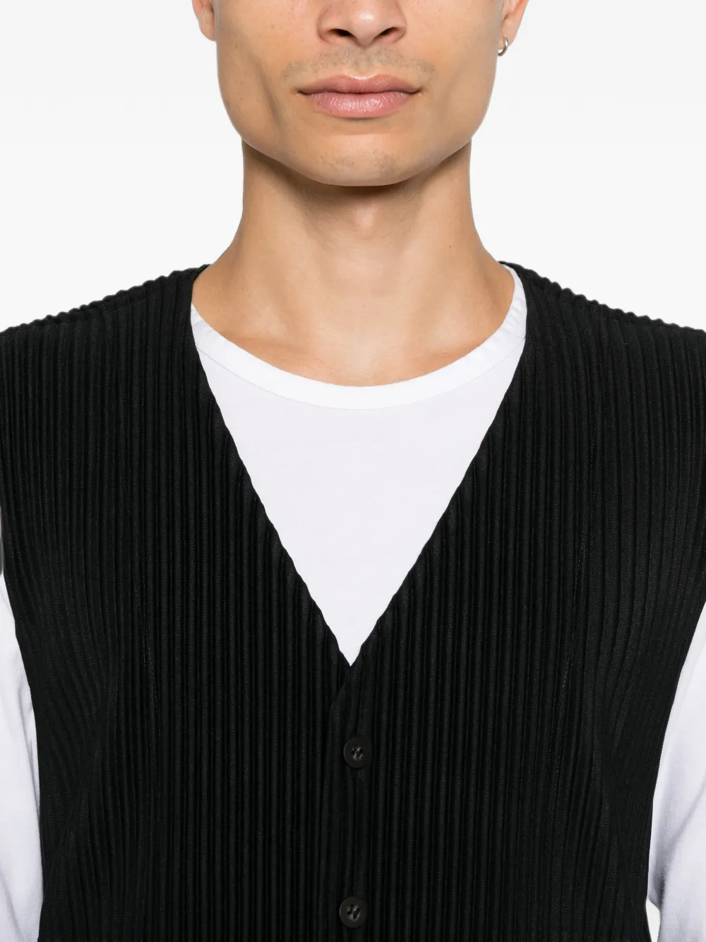 Homme Plissé Issey Miyake Geplooide top Zwart