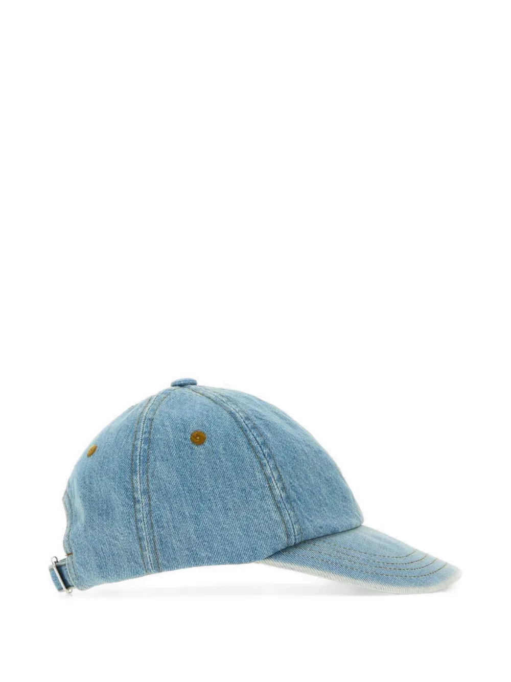 AMI Paris Katoenen denim pet met Ami de Coeur en lichte wassing Blauw