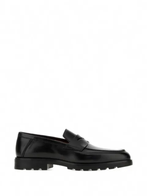 Santoni Rock leather loafers