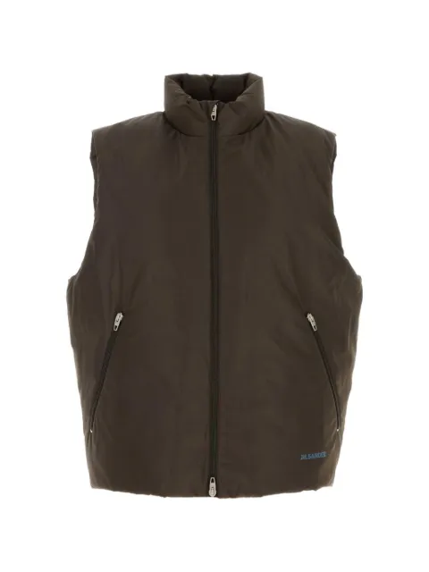 Jil Sander logo-print down gilet