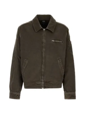 Kenzo Embroidered leather-sleeves Jacket | Brown | FARFETCH