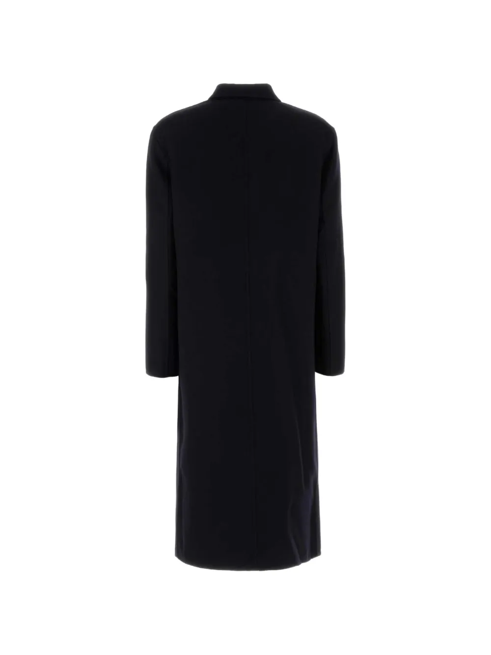 Jil Sander classic-collar single-breasted coat Zwart