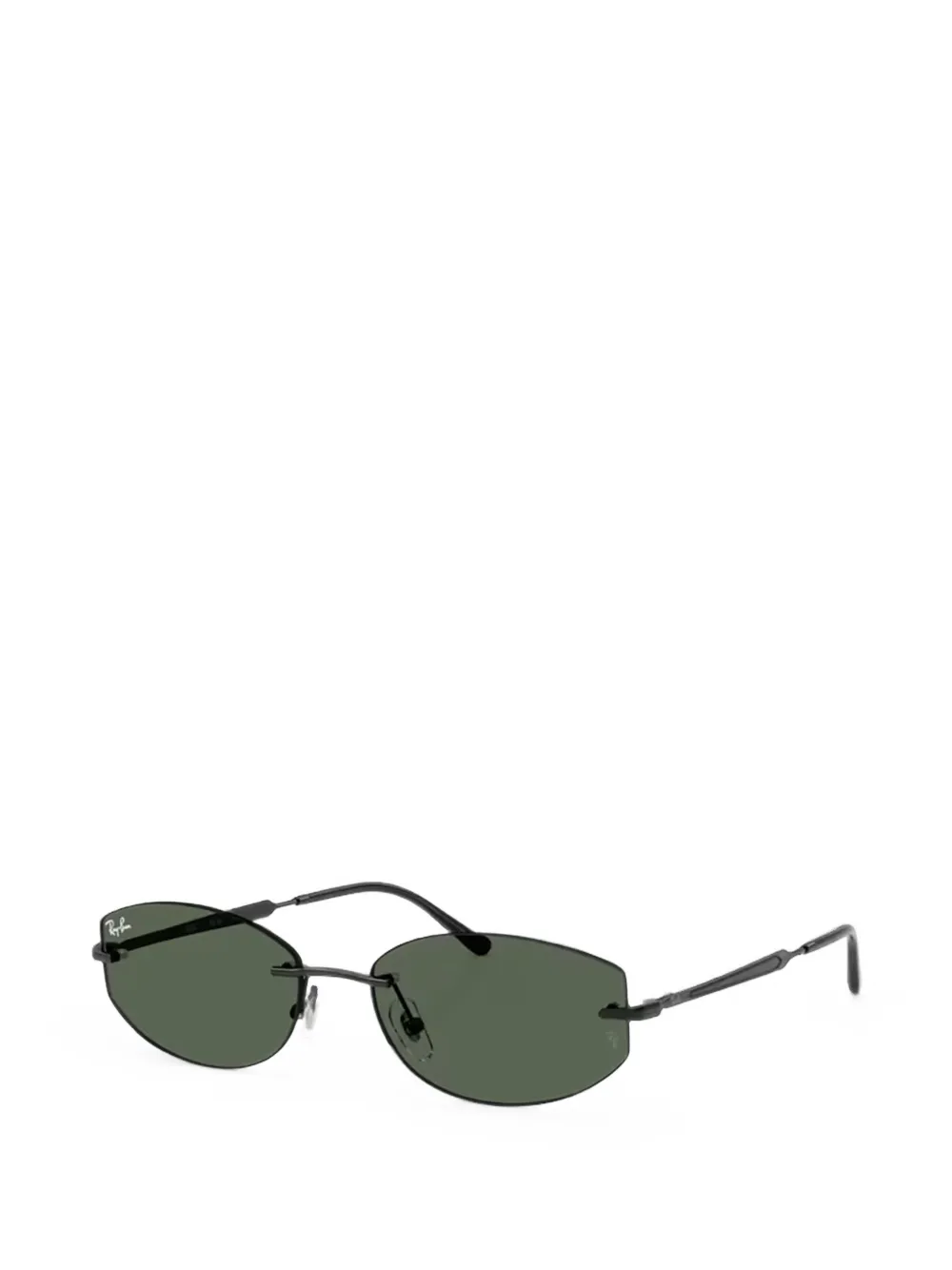 Ray-Ban Zonnebril met randloos geometrisch montuur Zwart