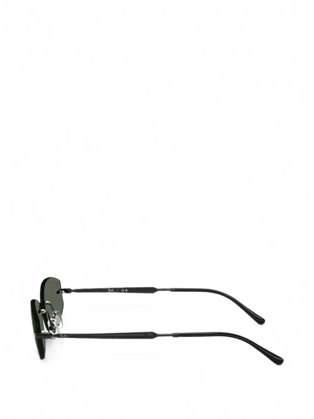 Ray-Ban Zonnebril met randloos geometrisch montuur Zwart