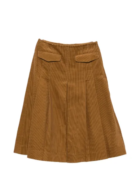 Tory Burch pleated corduroy midi skirt