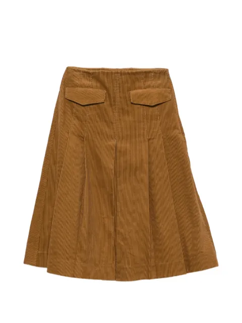 Tory Burch pleated corduroy midi skirt