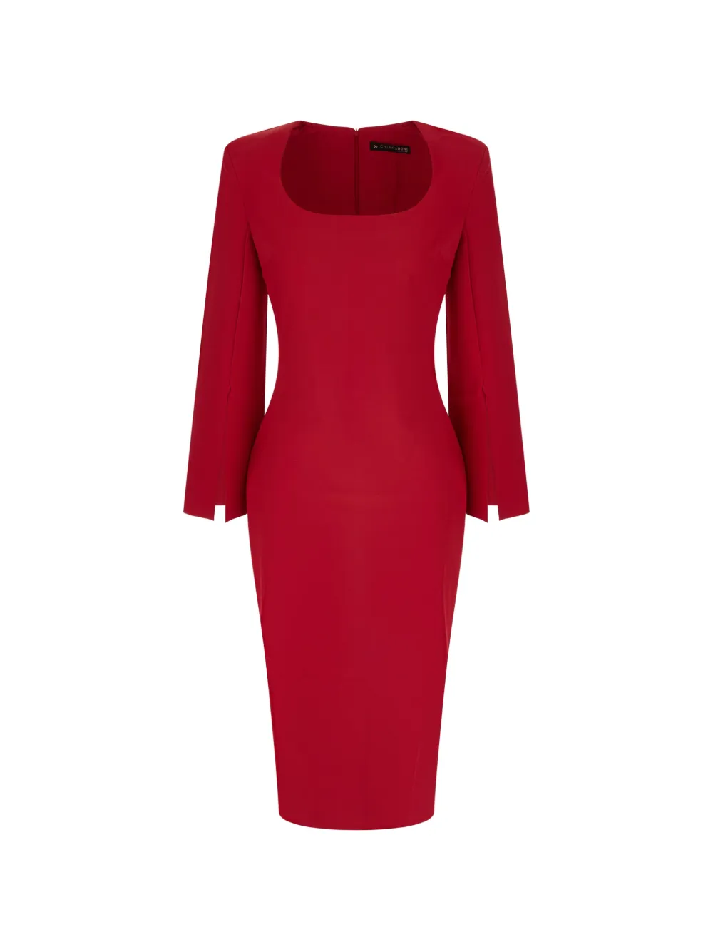 CHIARA BONI La Petite Robe Meizi slit-sleeve scoop-neck midi dress - Rouge