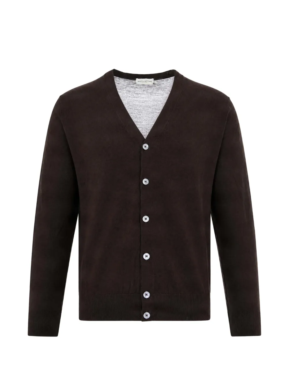 Ballantyne button-up wool cardigan - Marrone